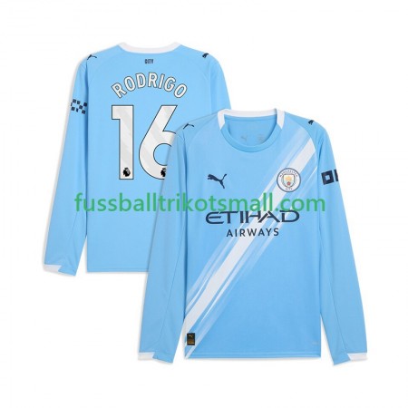 Fußballtrikots Manchester City Rodrigo Hernandez 16 2025-2026 Langarm Heimtrikotsatz kaufen